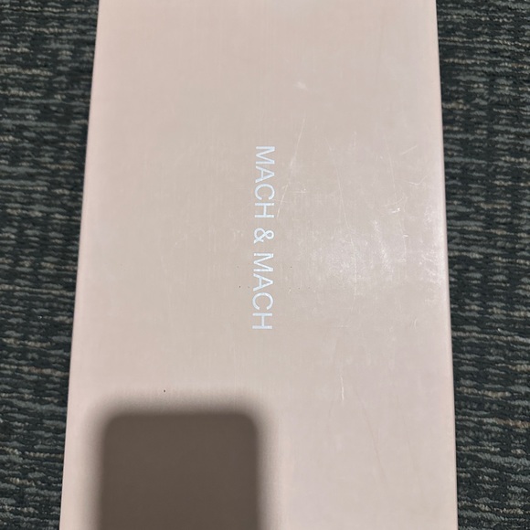 Mach & Mach White Pearl Embellished Satin Heel | Bridal | Worn Once!! - Picture 6 of 8